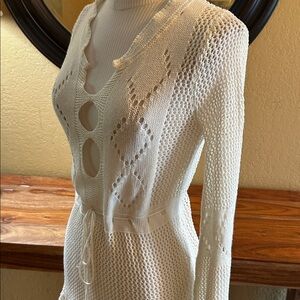 White Knit Swimsuit Cover